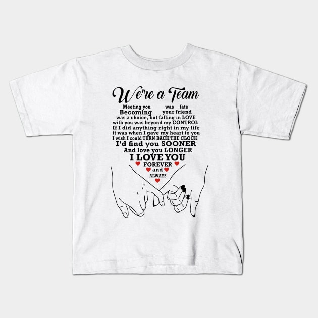 We Are A Team Promise Hand In Hand Kids T-Shirt by Jsimo Designs